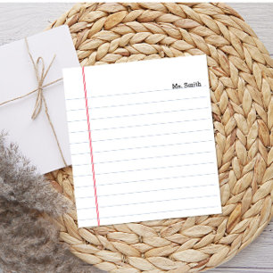 Bloco De Notas Notebook Paper Personalizado Linked Teacher Notepa