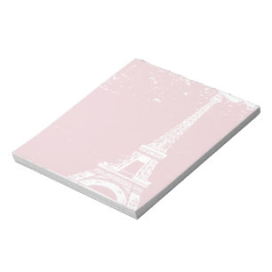 Bloco De Notas Notebooks em torre Eiffel rosa