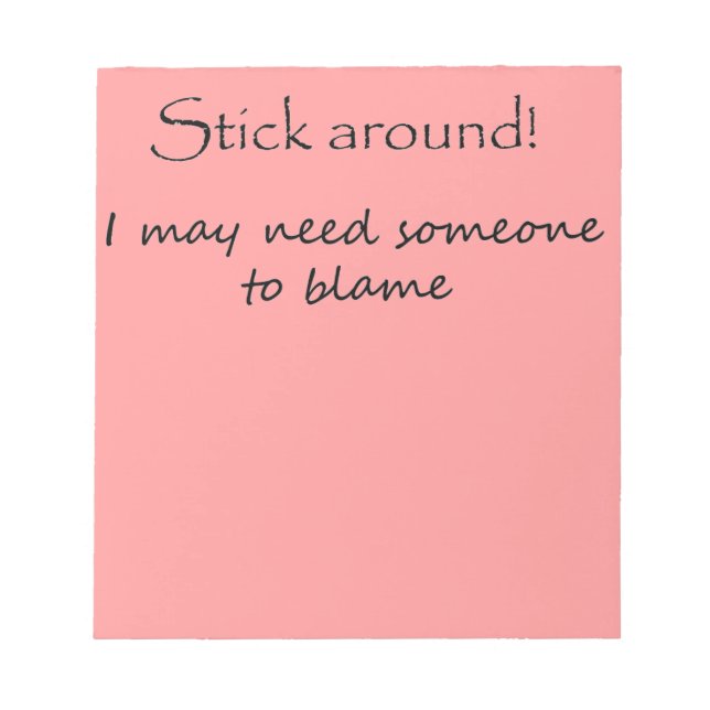 Bloco De Notas Notebooks engraçados presentes humor de escritório (Frente)