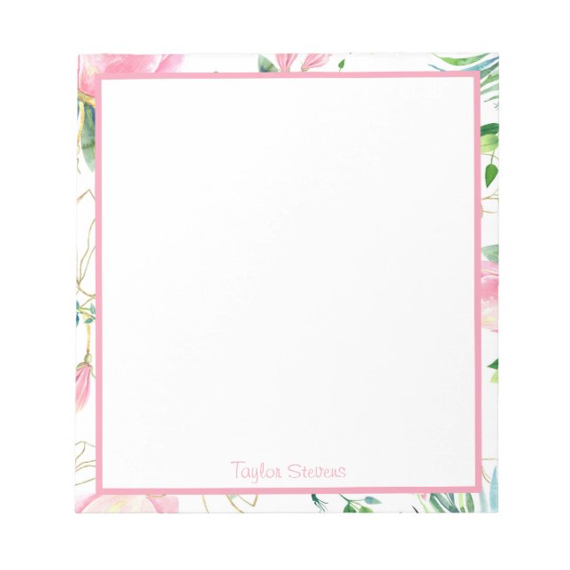 Bloco De Notas Notebooks Florais Personalizados (Frente)