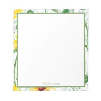 Bloco De Notas Notebooks Florais Personalizados