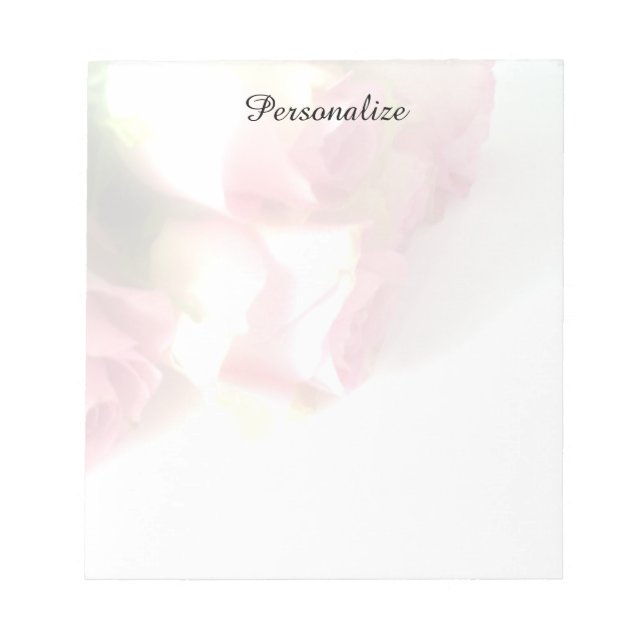 Bloco De Notas Notebooks personalizados com imagem de rosa rosa r (Frente)