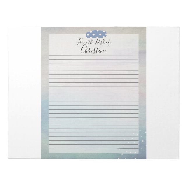 Bloco De Notas Notepad 8.5 x 11 personalizado: Elegância minimali (Frente)