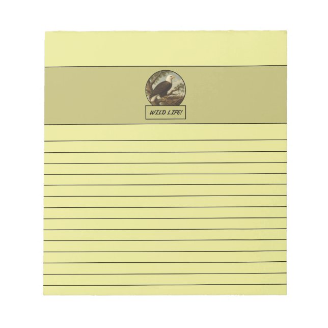 Bloco De Notas Notepad Amarelo-Claro-Águia-Balda (Frente)