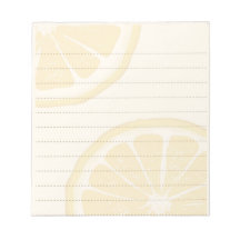 Notepad Amarelo em fatias de limão