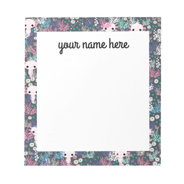 Bloco De Notas Notepad Axolotl personalizado (Frente)