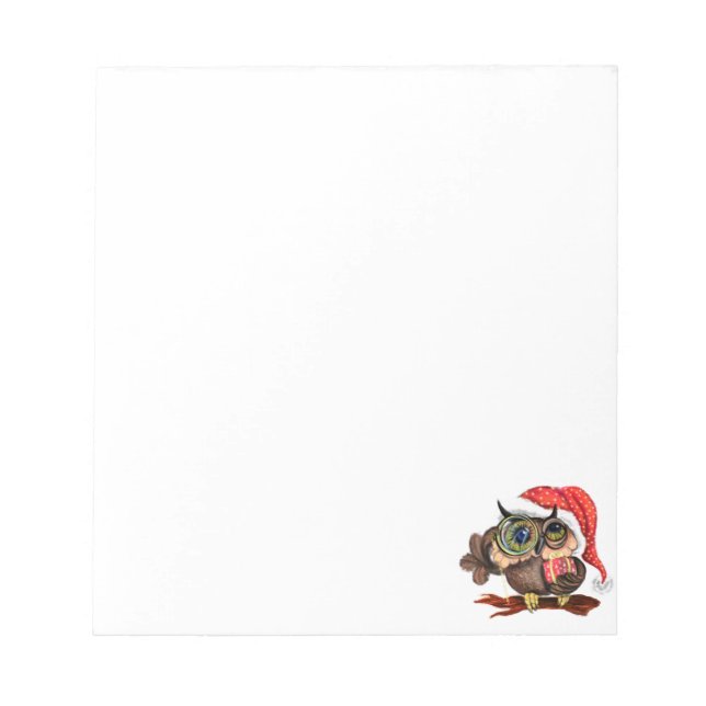 Bloco De Notas Notepad Baby Owl com presentes (Frente)