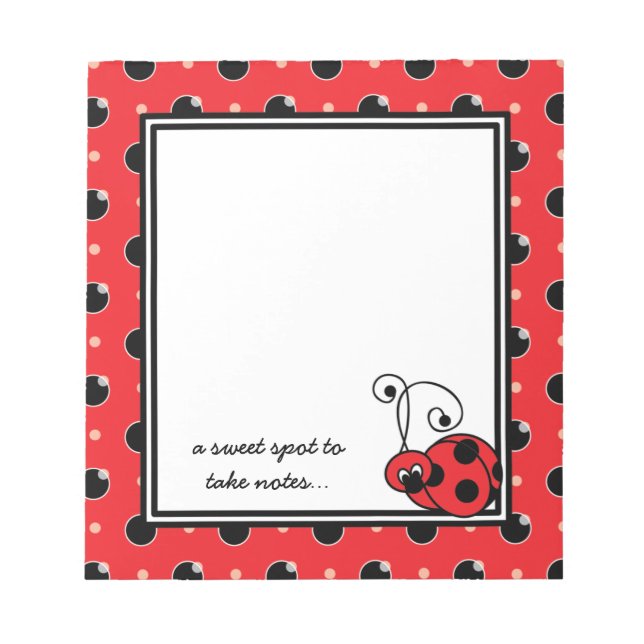 Bloco De Notas Notepad Bitty Ladybug (Frente)
