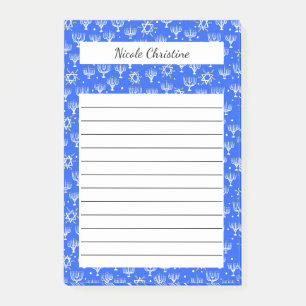 Bloco De Notas Notepad Blue CUSTOM - Estrela de Menorah de David