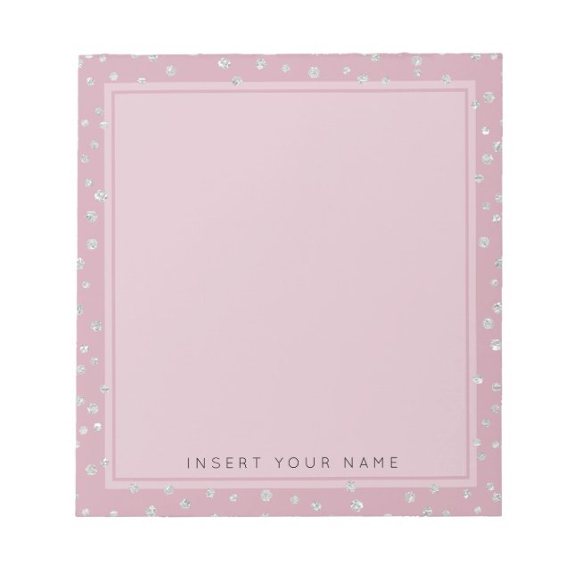 Bloco De Notas Notepad Blush Crystal Confetti 5,5" x 6" (Frente)