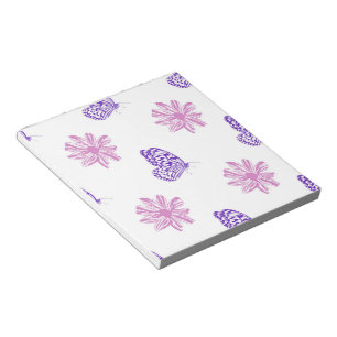 Bloco De Notas Notepad Butterfly & Flower