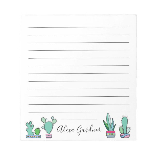Bloco De Notas Notepad Cactus (Frente)