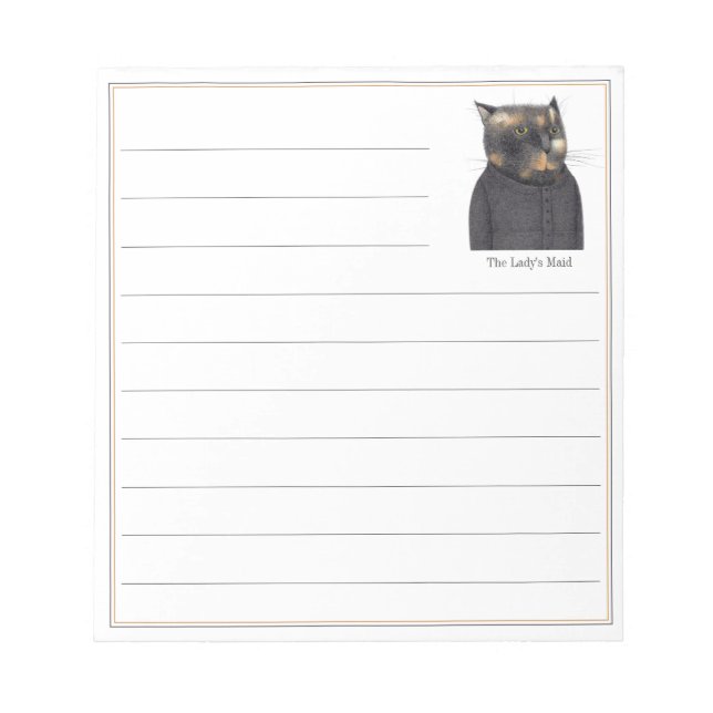 Bloco De Notas Notepad CAT 5.5x6 MAID DA LADY + Linhas (Frente)