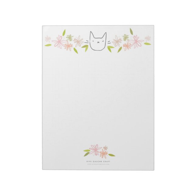 Bloco De Notas Notepad Cat XL de Jardim do Chrysanthemum (Invertido)