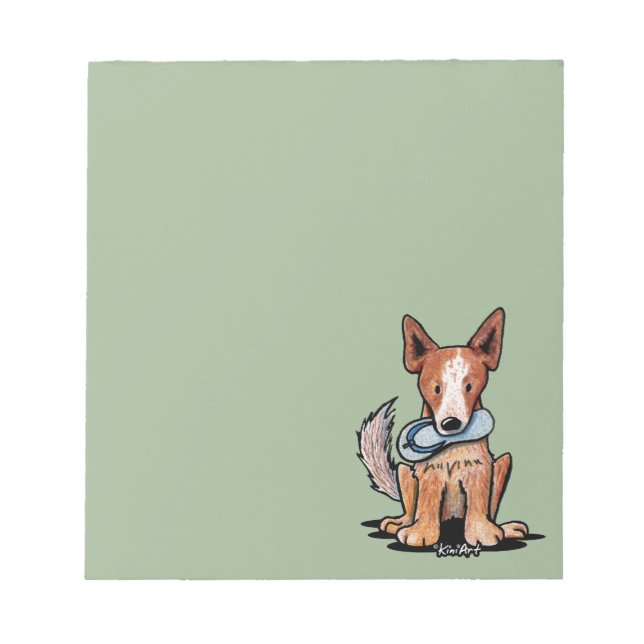 Bloco De Notas Notepad Cattledog Australiano (Frente)