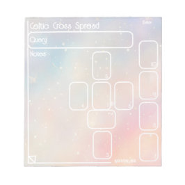 Bloco De Notas Notepad Celtic Cross Tarot Spread (médio, pastel)