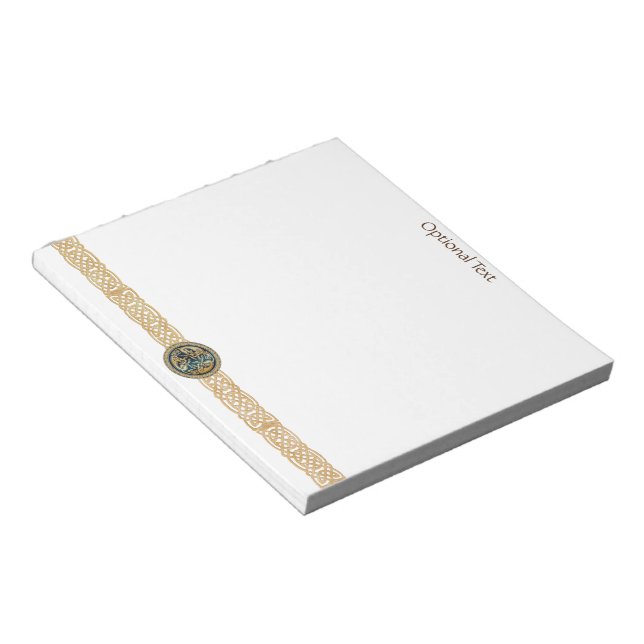 Bloco De Notas Notepad Celtic Wolf Knotwork Triad (Inclinado)