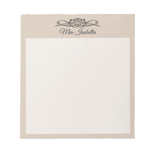 Bloco De Notas Notepad Clássico de Taupe de Cor de Tendência