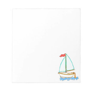 Bloco De Notas Notepad Colorida Sailboat 1