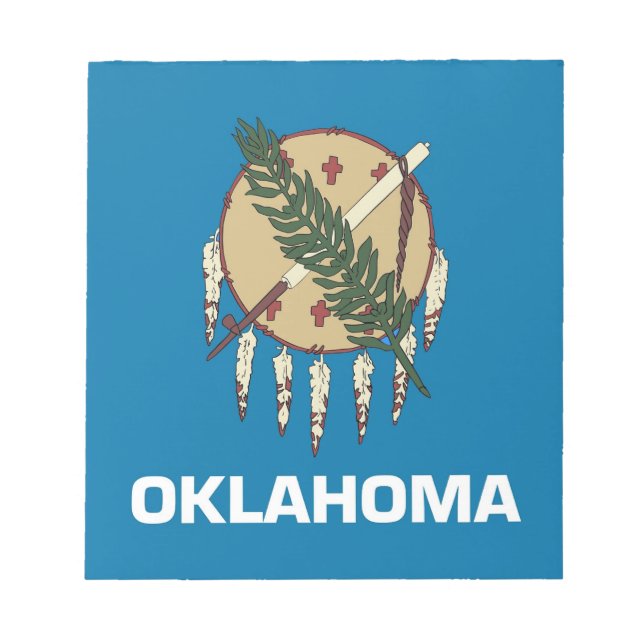 Bloco De Notas Notepad com Bandeira do Estado de Oklahoma (Frente)