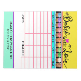 Bloco De Notas Notepad Com Fatura De Amor