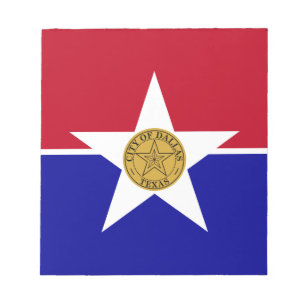 Bloco De Notas Notepad com Flag of Dallas City, EUA