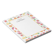 Notepad com padrão de salada de fruta personalizad