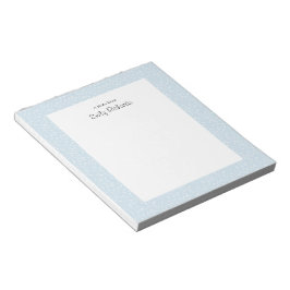 Bloco De Notas Notepad com padrão floral azul personalizado