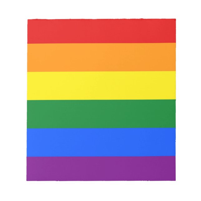 Bloco De Notas Notepad com Sinalizador do Orgulho LGBT do Arco-Ír (Frente)