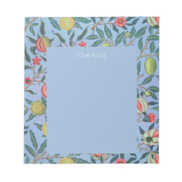 BLOCO DE NOTAS NOTEPAD COM WILLIAM MORRIS "POMEGRANATOS AZUIS"