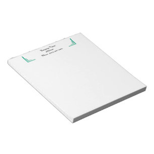 Bloco De Notas Notepad Comercial do Canto Teal Personalizado