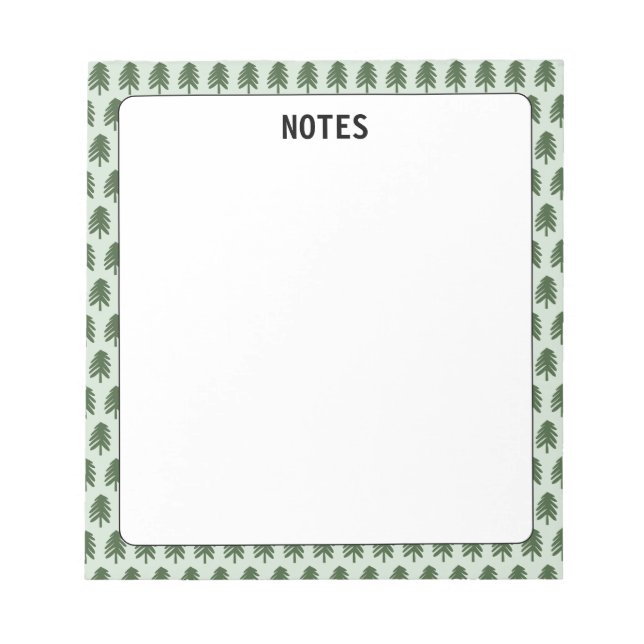 Bloco De Notas Notepad da árvore de pinheiro de Natal (Frente)