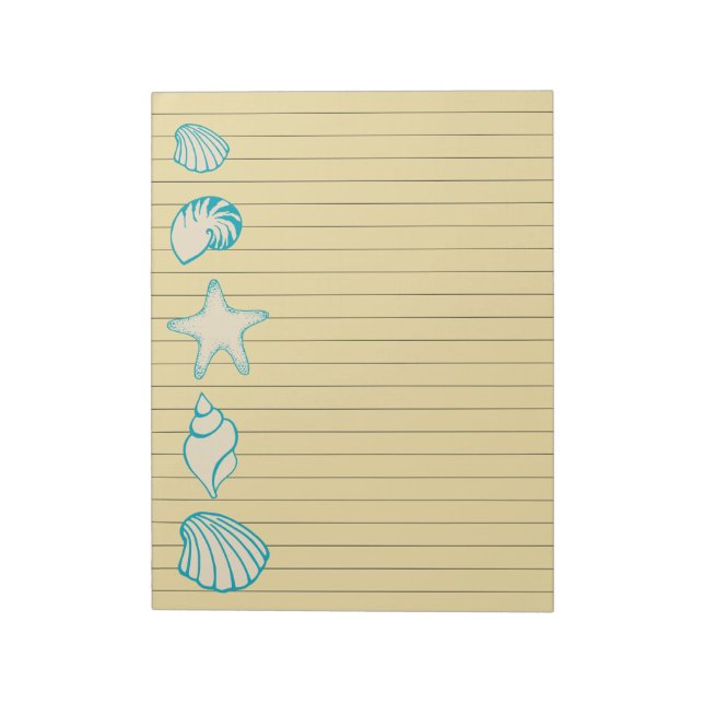 Bloco De Notas Notepad da Beach Seashell (Invertido)