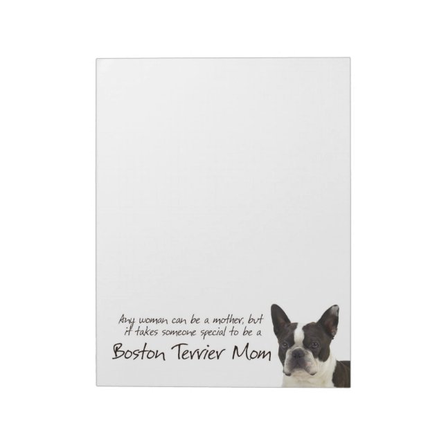 Bloco De Notas Notepad da Boston Terrier (Invertido)