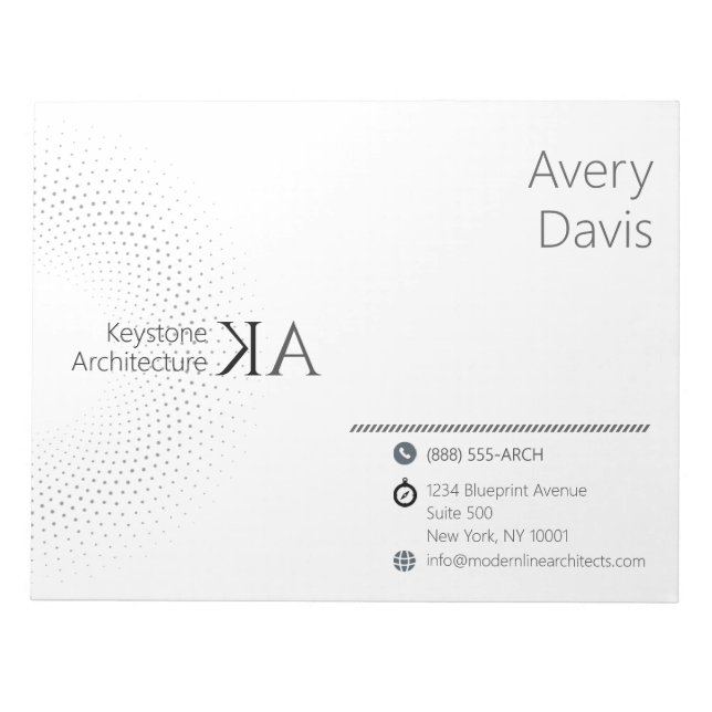 Bloco De Notas Notepad da empresa de arquitetura moderna minimali (Frente)