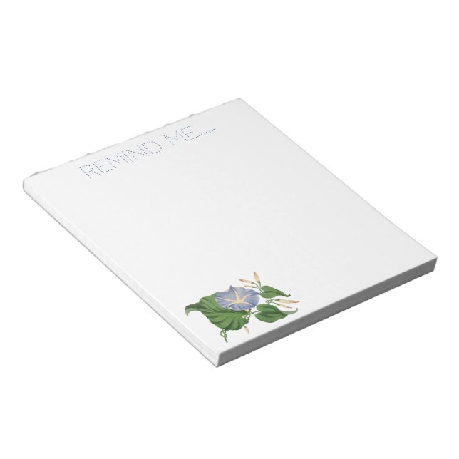 Bloco De Notas Notepad da Glória da Manhã Azul (Inclinado)