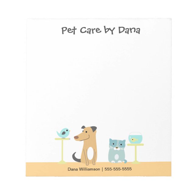Bloco De Notas Notepad da Pet Sitter (Frente)
