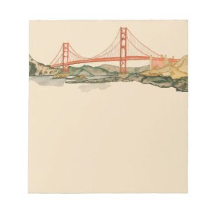 Bloco De Notas Notepad da ponte Ouro de São Francisco