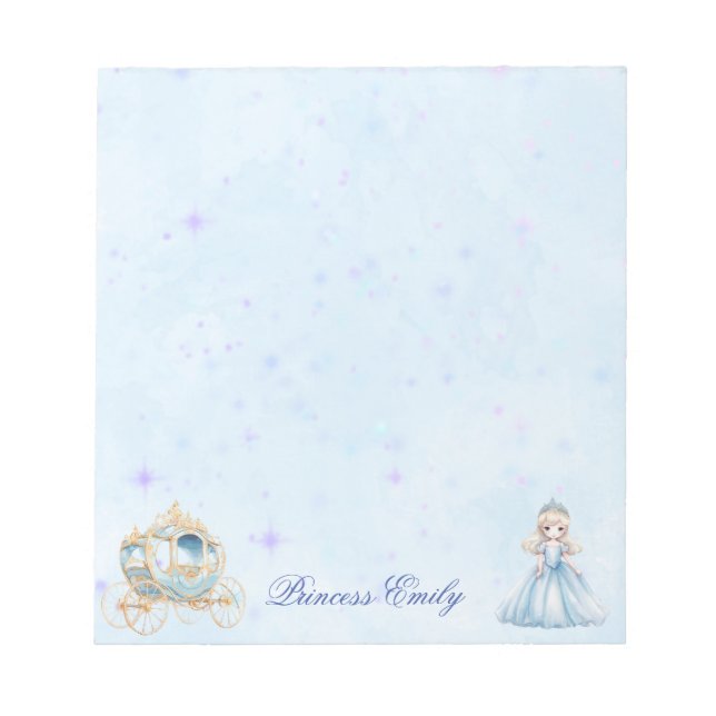 Bloco De Notas Notepad da Princesa Personalizada (Frente)