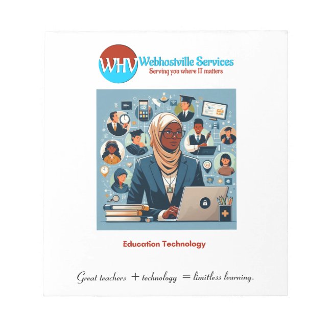 Bloco De Notas Notepad da Tecnologia de Professores Inspiracional (Frente)