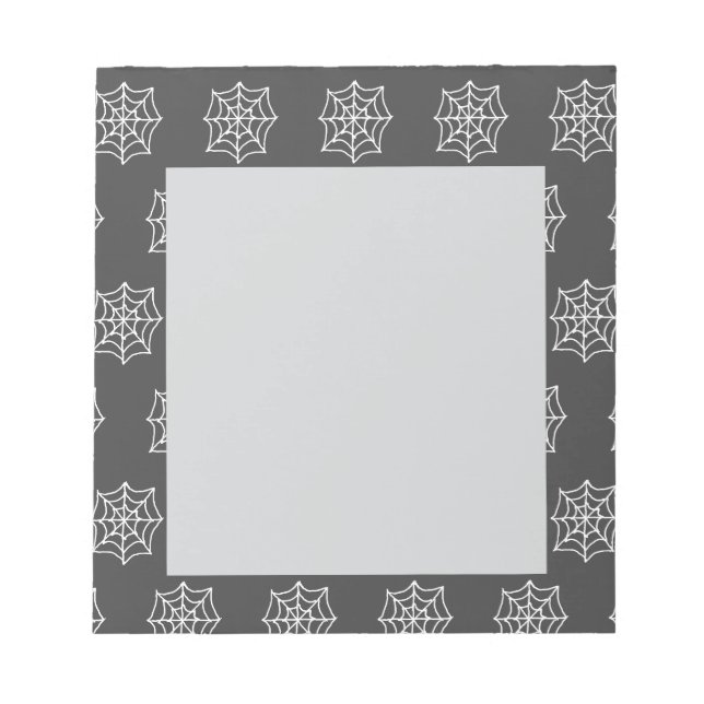 Bloco De Notas Notepad da teia (Cinza Escura e Branco) (Frente)