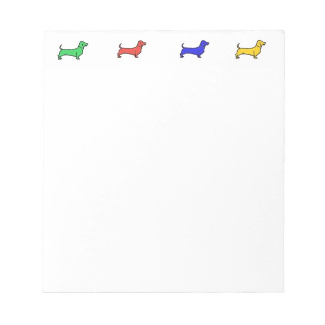 Bloco De Notas Notepad Dachshund Dapper (Frente)