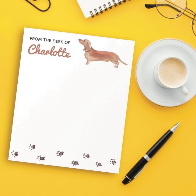 Bloco De Notas Notepad Dachshund Dog (Criador carregado)