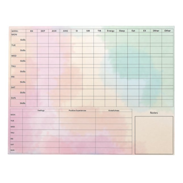 Bloco De Notas Notepad DBT Dairy Card - 40 folhas de cores (Frente)