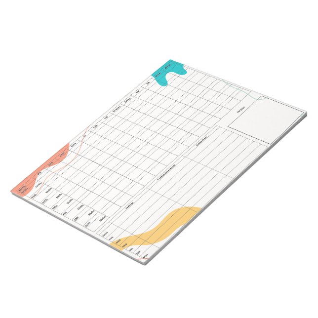 Bloco De Notas Notepad DBT Dairy Card - Abstrato de 40 folhas (Inclinado)