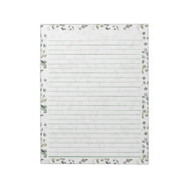 Bloco De Notas Notepad De 40 Páginas Com Eucalyptus Watercolor De