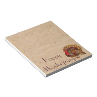 Bloco De Notas Notepad de Ação de Graças de Vintage