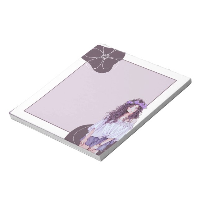 Bloco De Notas Notepad de Animação Simples e Violeta Roxo (Invertido)