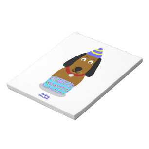 Bloco De Notas Notepad de aniversário feliz (14 cm x 15,2 cm)