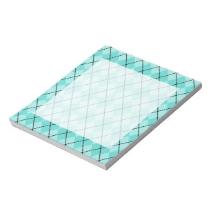 Bloco De Notas Notepad de Aqua Argyle